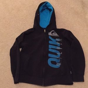 Boys Quicksilver zip up hoodie size M